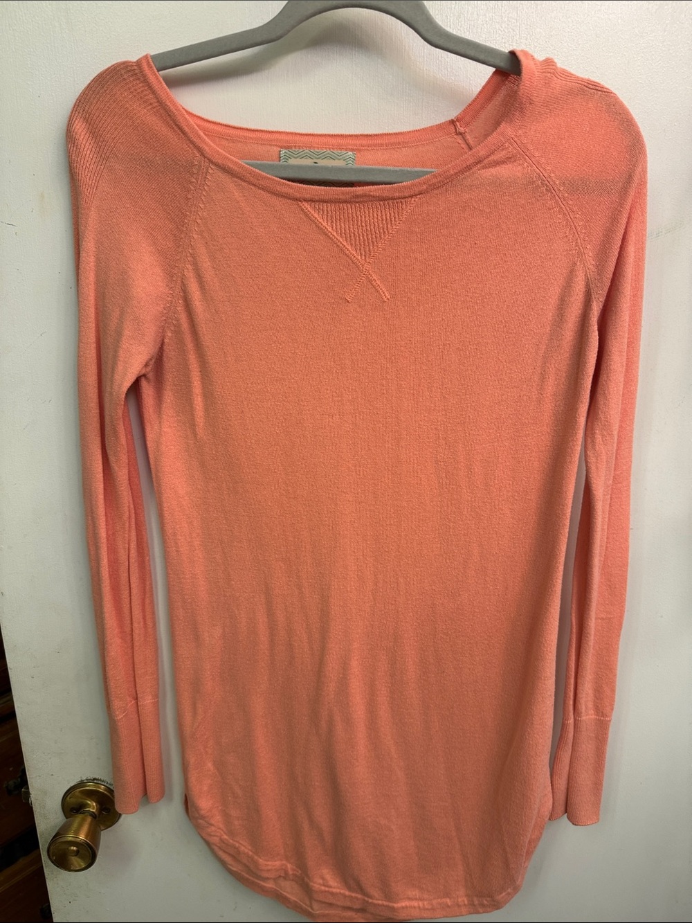 ruby moon Coral Peach Long-Sleeve Knit Top